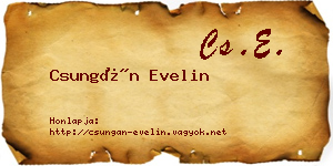 Csungán Evelin névjegykártya