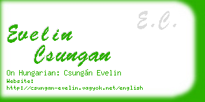 evelin csungan business card